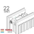Радіатор сталевий TERRA Teknik T22 500 х 1000 - Фото 2
