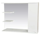 Зеркало 85 см "Комфорт" с шкафчиком, полочками и LED подсветкой - Фото 1
