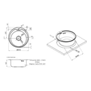 Врізна мийка Lidz 510-D Micro Decor (0.8 мм) - Фото 2