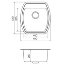 Кухонна мийка VANKOR Norton NMP 01.48 Gray + сифон VANKOR - Фото 4