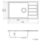 Кухонна мийка VANKOR Easy EMP 02.76 XL Terra + сифон VANKOR - Фото 4