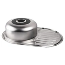 Врізна мийка Lidz 7750 Micro Decor (0.6 мм) - Фото 4