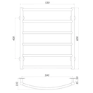 Полотенцесушитель UNIO LD W 600-500-6 Лесенка Дуга вода - Фото 4