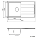 Кухонна мийка VANKOR Easy EMP 02.76 Gray + сифон VANKOR - Фото 3