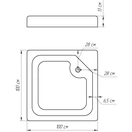 Душевой поддон квадратный LUBAWA SL100F (SL100) BRAVO (1уп.) - Фото 5