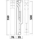 Радіатор біметалевий секційний ENERGO BIDEEP 500/96 (кратно 10) - Фото 9