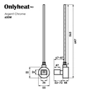 Тен Pro Onlyheat Argent Chrome 0,6 кВт 1/2" - Фото 2