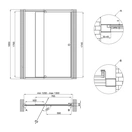 Двері душової в нішу Qtap Pisces WHI2012-13.CP5 120-130x185 см, скло Pattern 5 мм - Фото 2