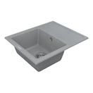 Кухонна мийка VANKOR Lira LMP 02.55 Gray + сифон VANKOR - Фото 3