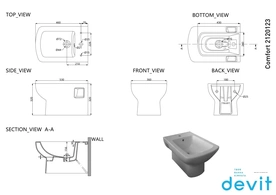 Биде подвесное Devit Comfort NEW 2120123