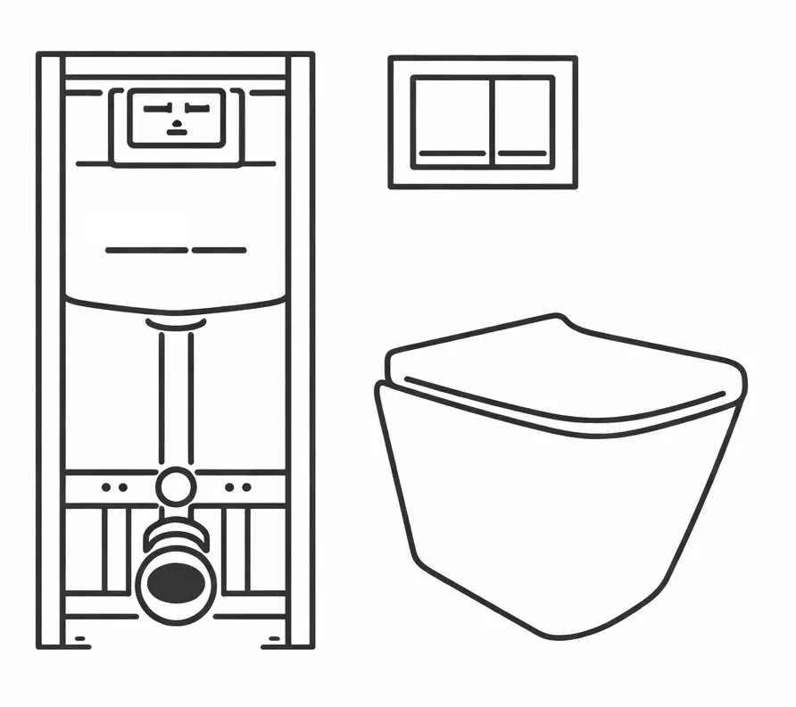 Комплект: інсталяція + унітаз