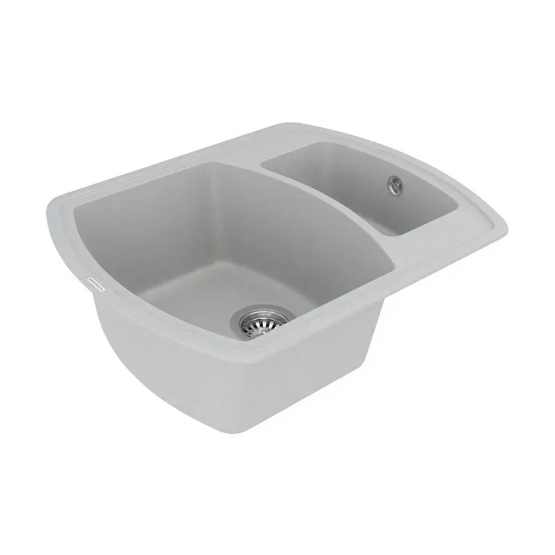 Кухонная мойка VANKOR Norton NMP 03.63 White stone + сифон автомат VANKOR - Фото 3