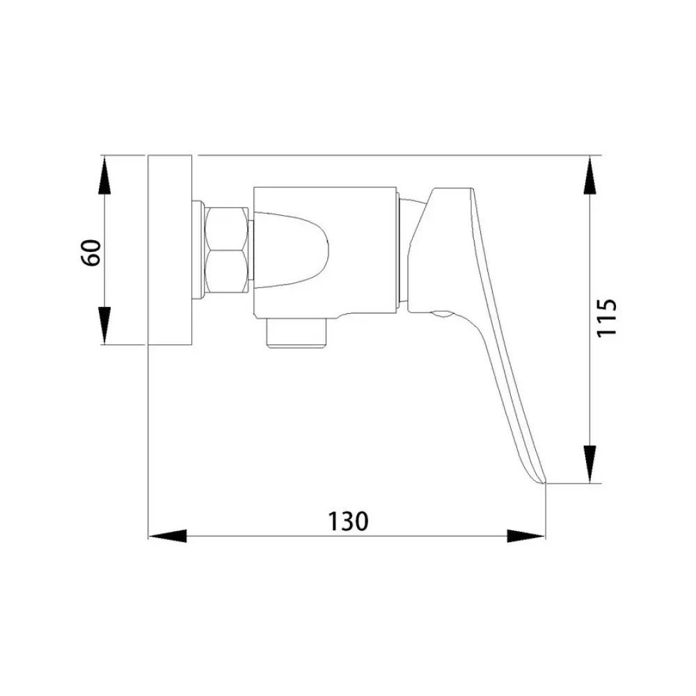 Смеситель для душевой кабины QT Elegance CRM 010 - Фото 2