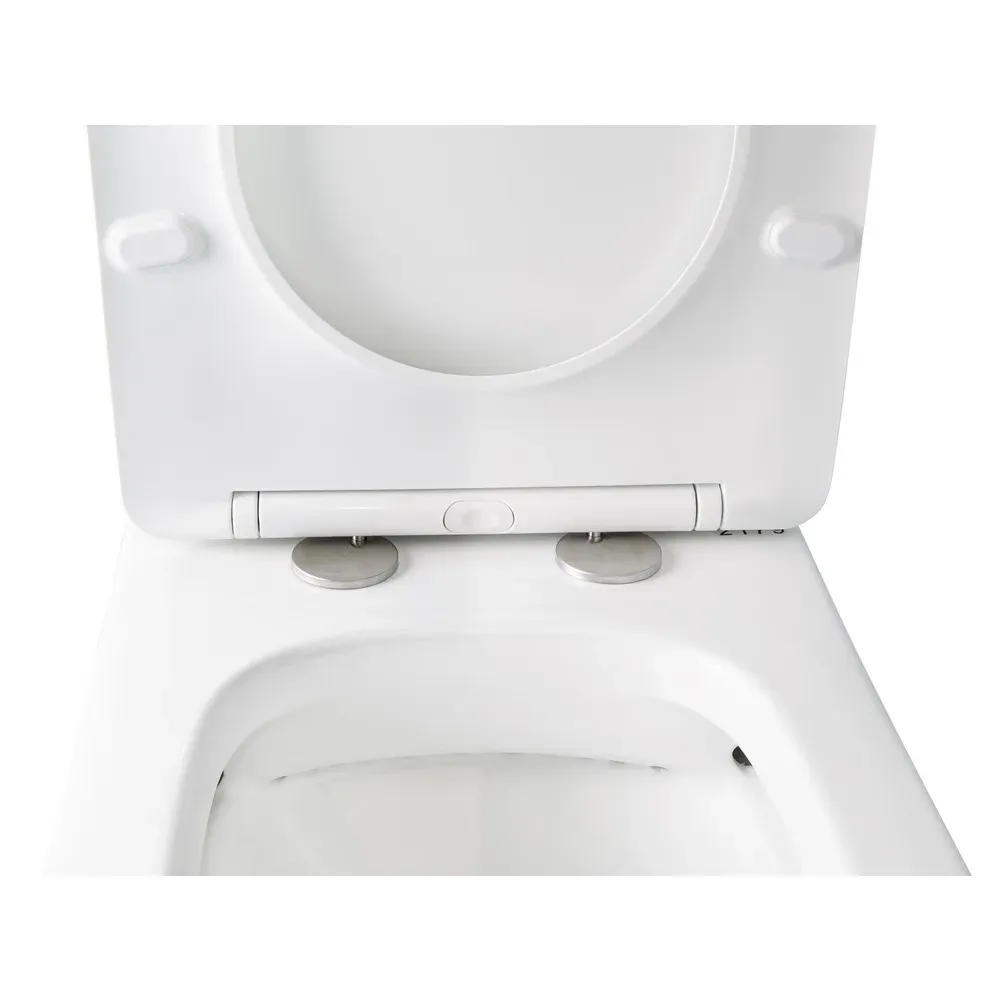 Унітаз-компакт Qtap Stork безобідковий з сідінням Soft-close QT15222179W - Фото 6