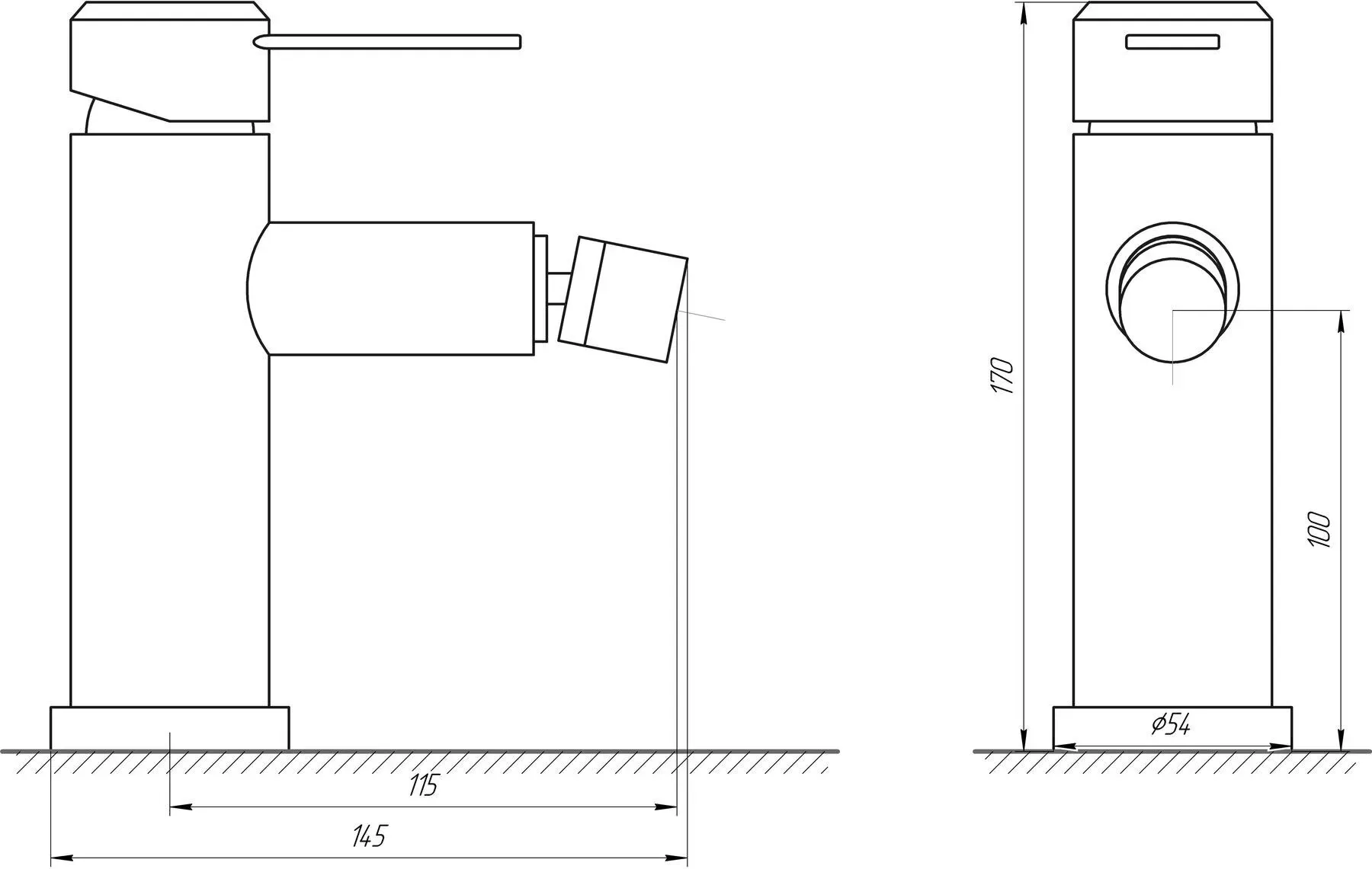 Змішувач для біде Globus Lux WIEN SBT2-106 - Фото 2