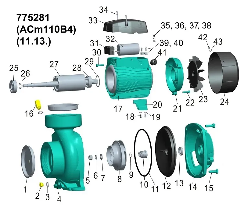 Насос для полива LEO (Aquatica) 775281 1,1 кВт 900 л/мин - Фото 3