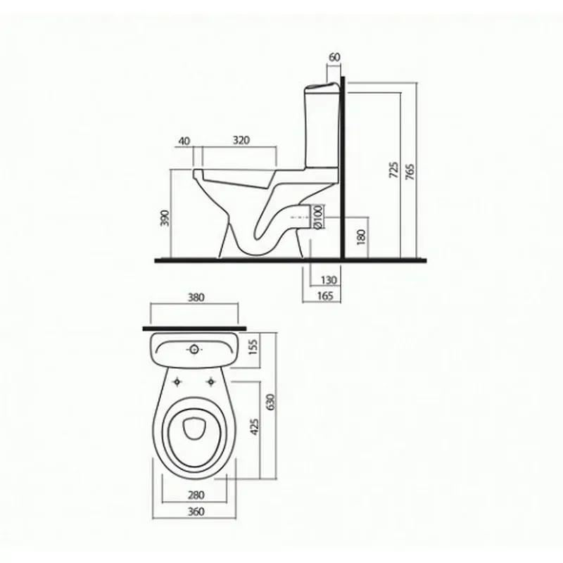 Унітаз KOLO Idol (прямий вихід, нижнє підкл. 3/8) кришка поліпропілен - Фото 2