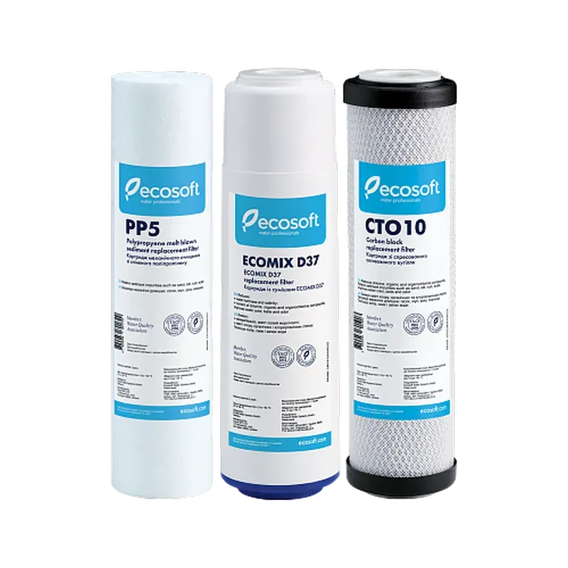 Комплект картриджів 3шт Ecosoft CMV3ECO (пом'якшення) - Фото 3