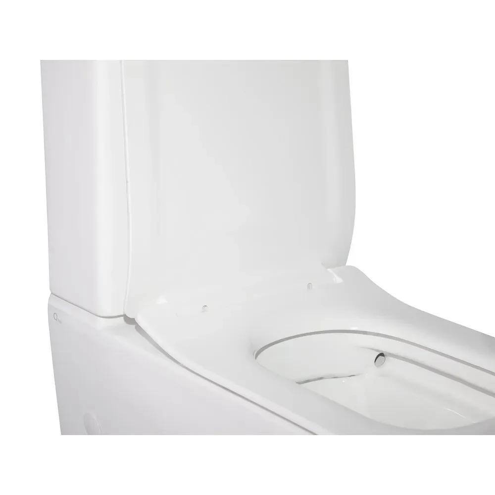 Унітаз-компакт Qtap Crow безобідковий з сідінням Soft-close QT05222170W - Фото 6