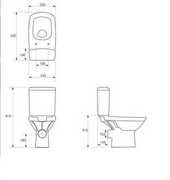 Унітаз Cersanit CARINA 011 CLEAN ON (NEW) безобідковий, Кришка Дюропласт Мікроліфт - Фото 4