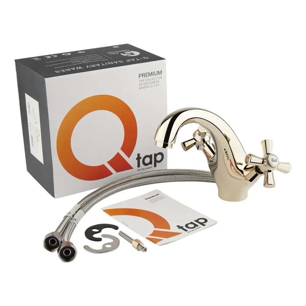 Смеситель для умывальника Q-tap Liberty ORO 161 - Фото 6