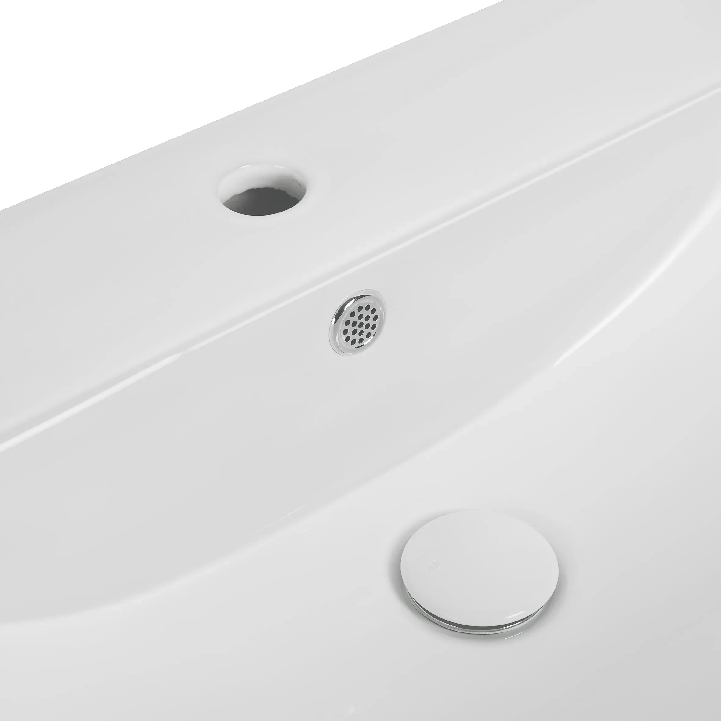 Раковина подвесная моноблок Qtap Crow 600х430х385 White с донным клапаном QT0511G835W - Фото 5