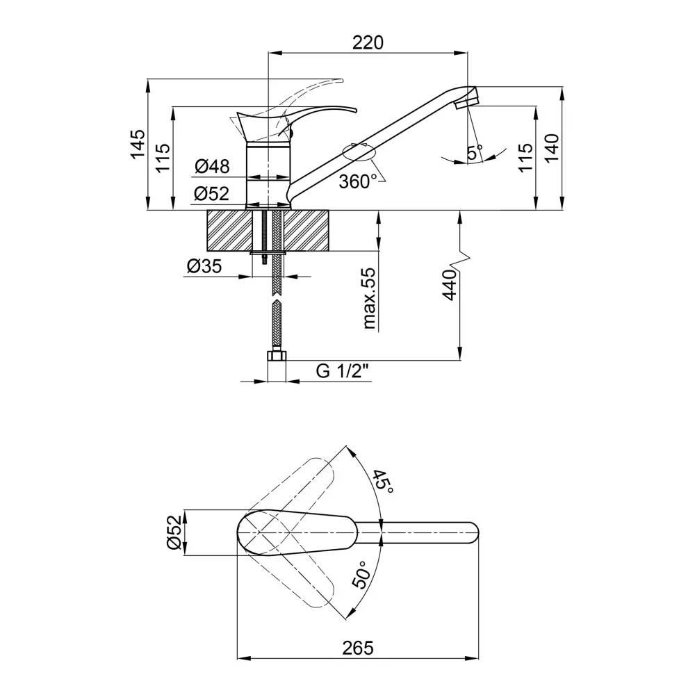 Змішувач для кухні Q-tap Eris СRM 002 - Фото 2