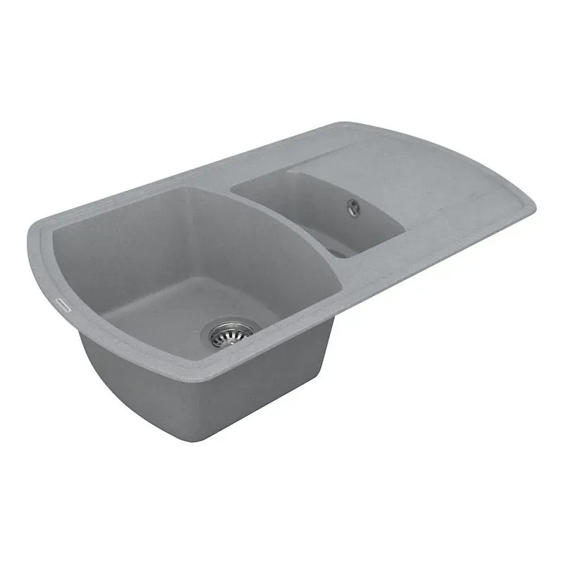 Кухонная мойка VANKOR Norton NMP 04.86 Gray + сифон автомат VANKOR - Фото 3