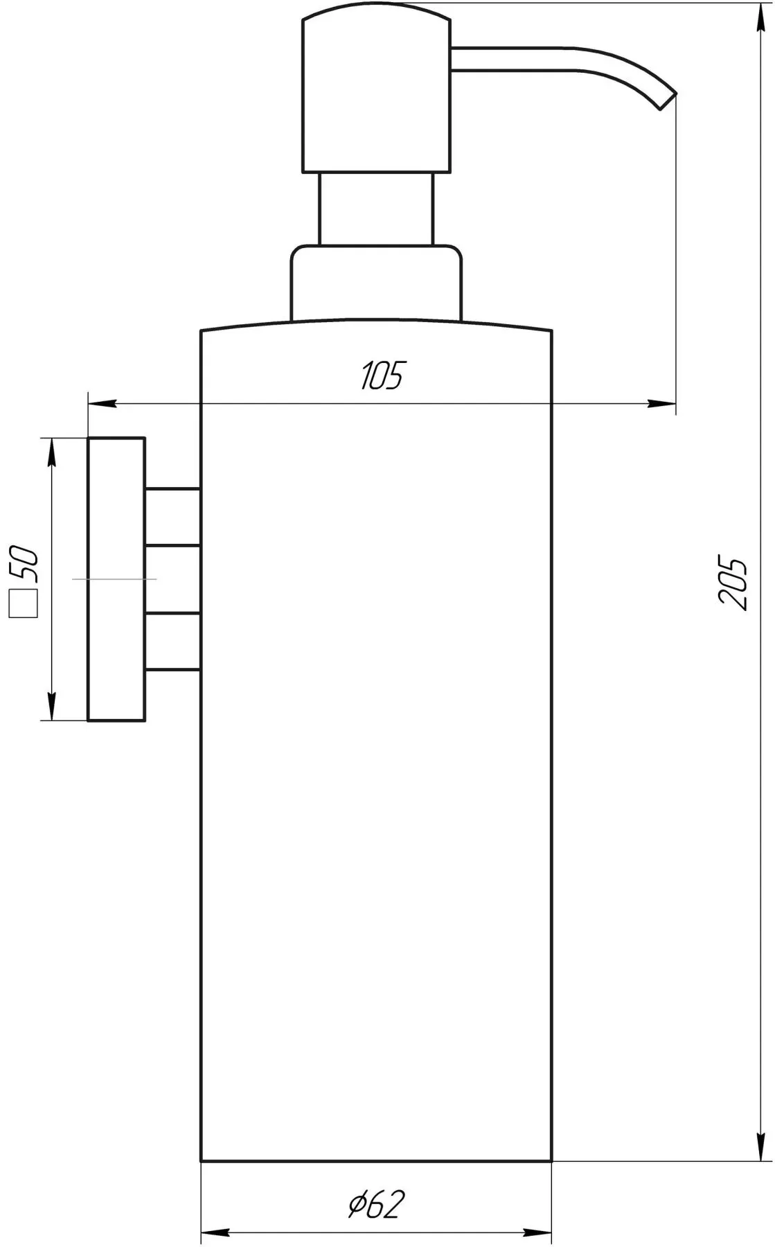 Дозатор для миючого засобу Globus Lux SQ 9432 - Фото 2