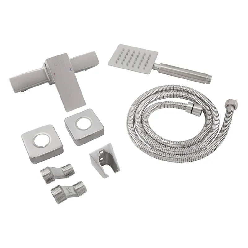 Змішувач для душової кабіни Lidz (NKS)-10 30 010 00 Нерж. - Фото 3