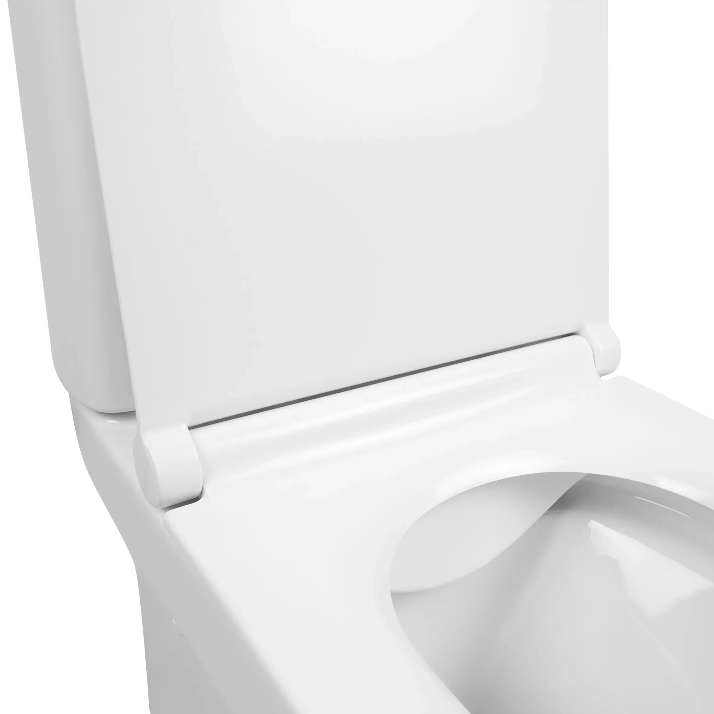 Унитаз-компакт Qtap Aquarius безобедочный с сиденьем Soft-close QT2122C665PW - Фото 3