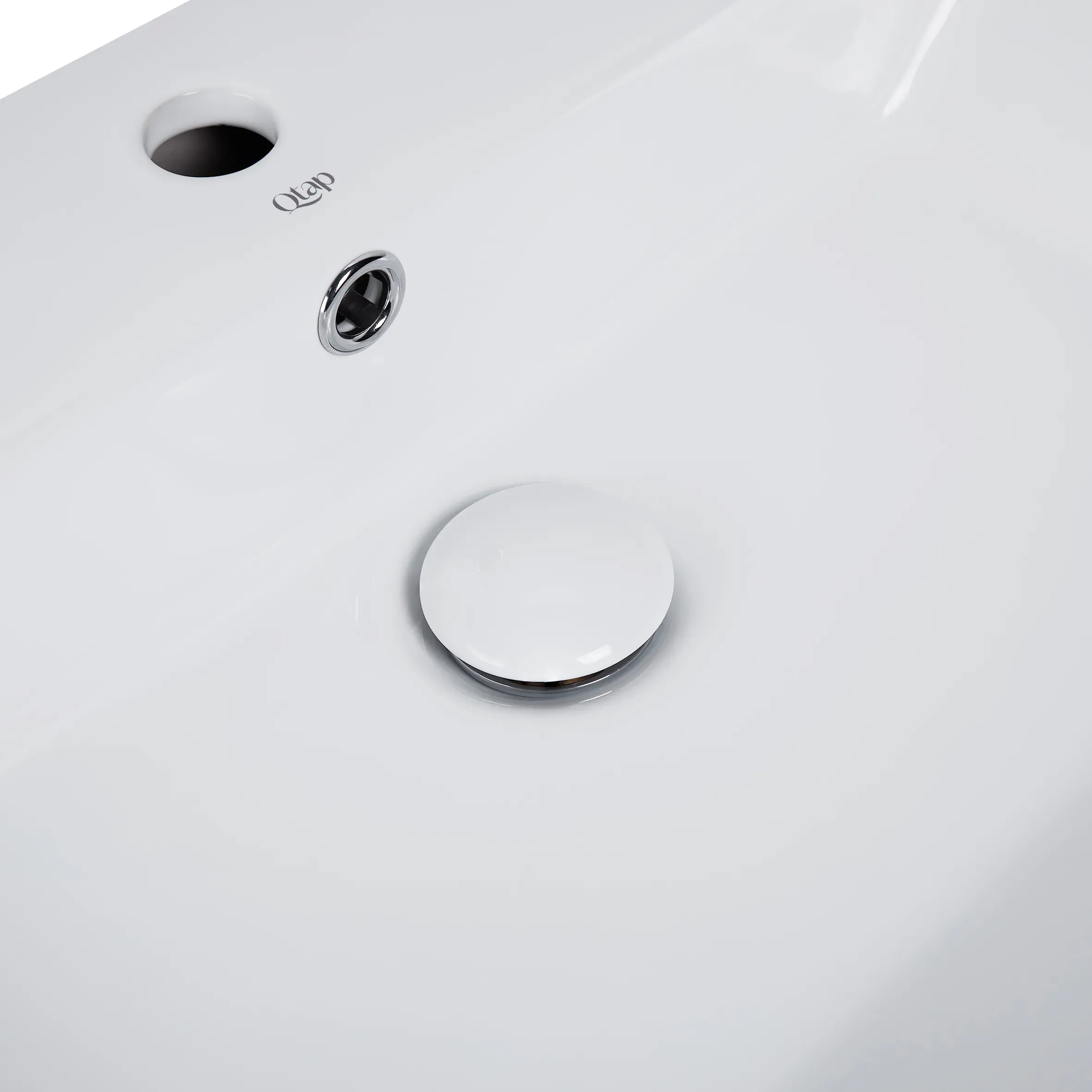 Раковина Qtap Virgo 600x420x140 White с донным клапаном QT18112253W - Фото 5