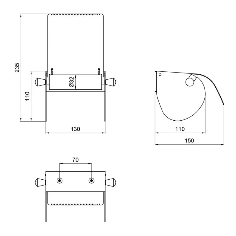 Тримач для туалетного паперу Lidz (CRM)-121.04.02 - Фото 2
