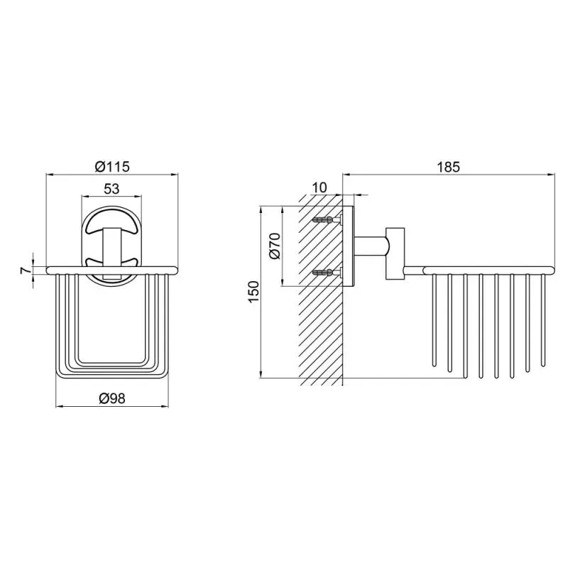 Тримач для освіжувача повітря Lidz (CRM) 114.04.05 - Фото 2