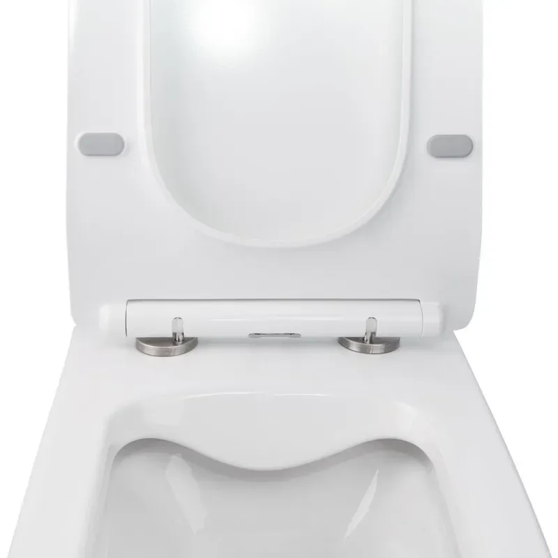 Унитаз подвесной Q-tap Crow WHI 5170 безободковый, сиденье дюропласт Soft-Close - Фото 5