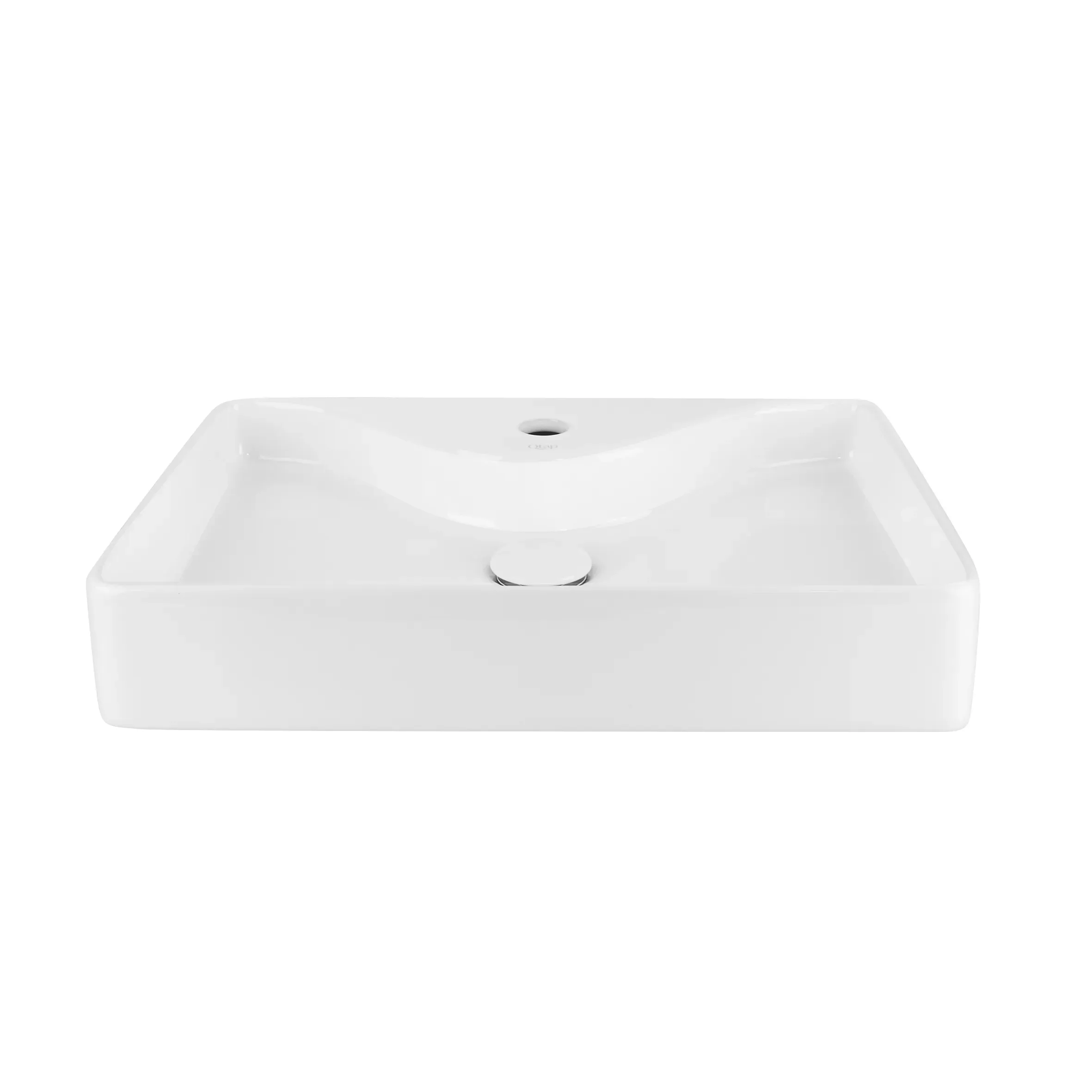 Раковина-чаша Qtap Crow 515х370х120 White з донним клапаном QT0511A064W - Фото 3