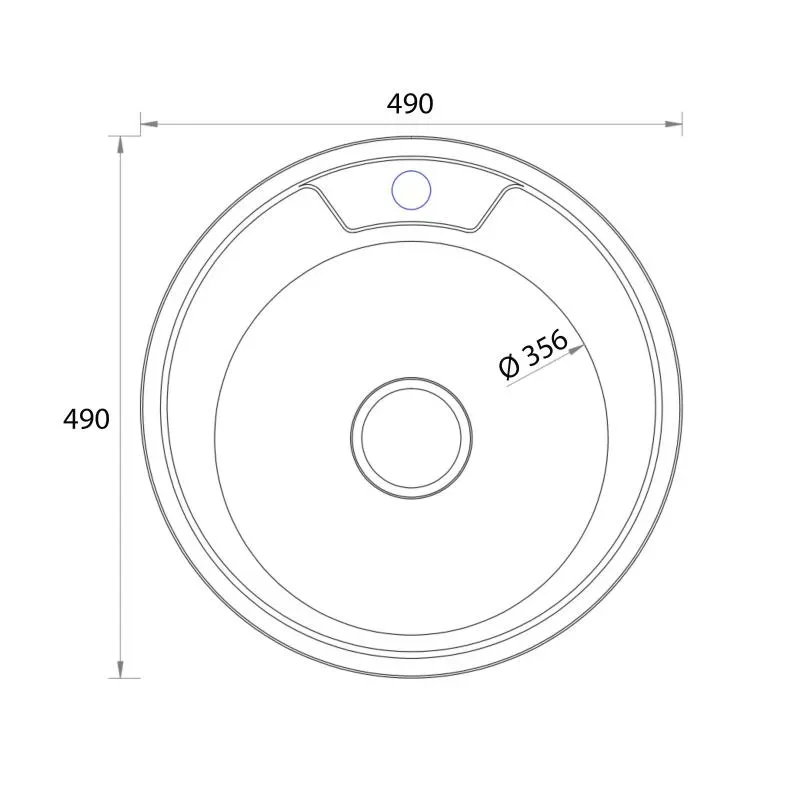 Врізна мийка Lidz 490-A Satin (0,8 мм) - Фото 9