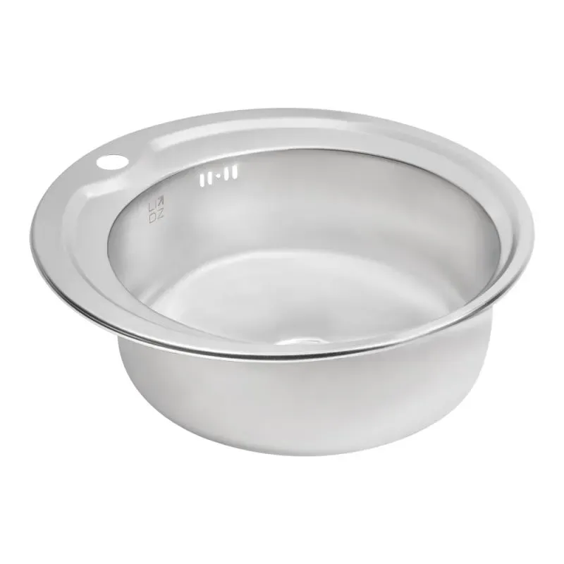 Врезная мойка Lidz 510-D Satin (0.8 мм) - Фото 4