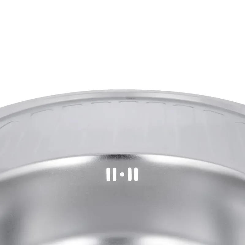 Врезная мойка Lidz 7750 Satin (0.8 мм) - Фото 4