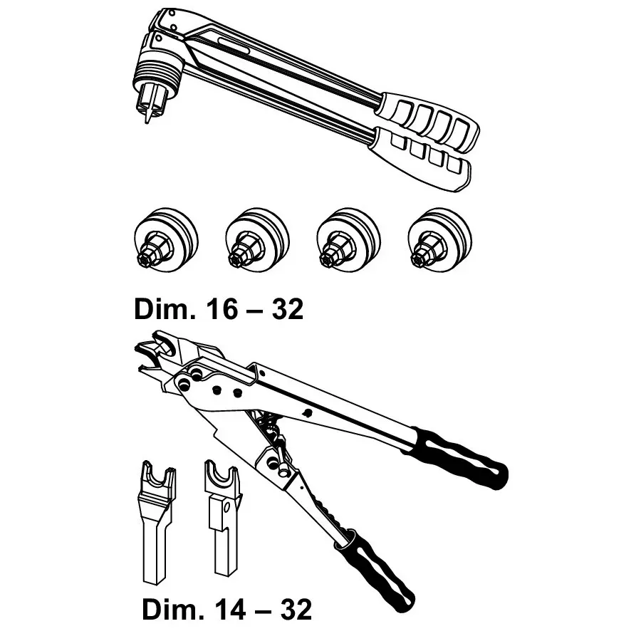 Комплект ручного инструмента TECEflex 16-32 мм (720203) - Фото 2