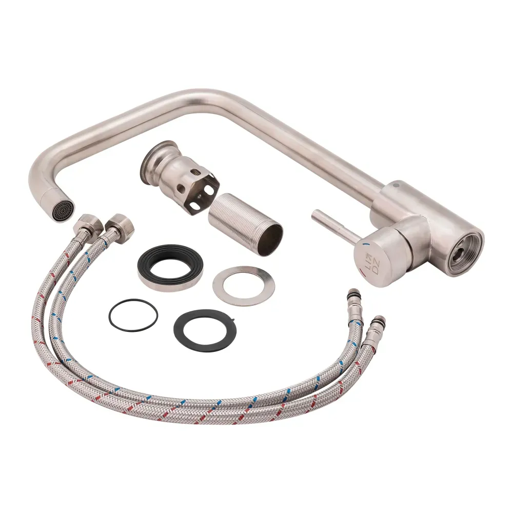 Змішувач для кухні Lidz (2862) 12 32 015F-7 (107-1)  U Нержавіюча сталь - Фото 8