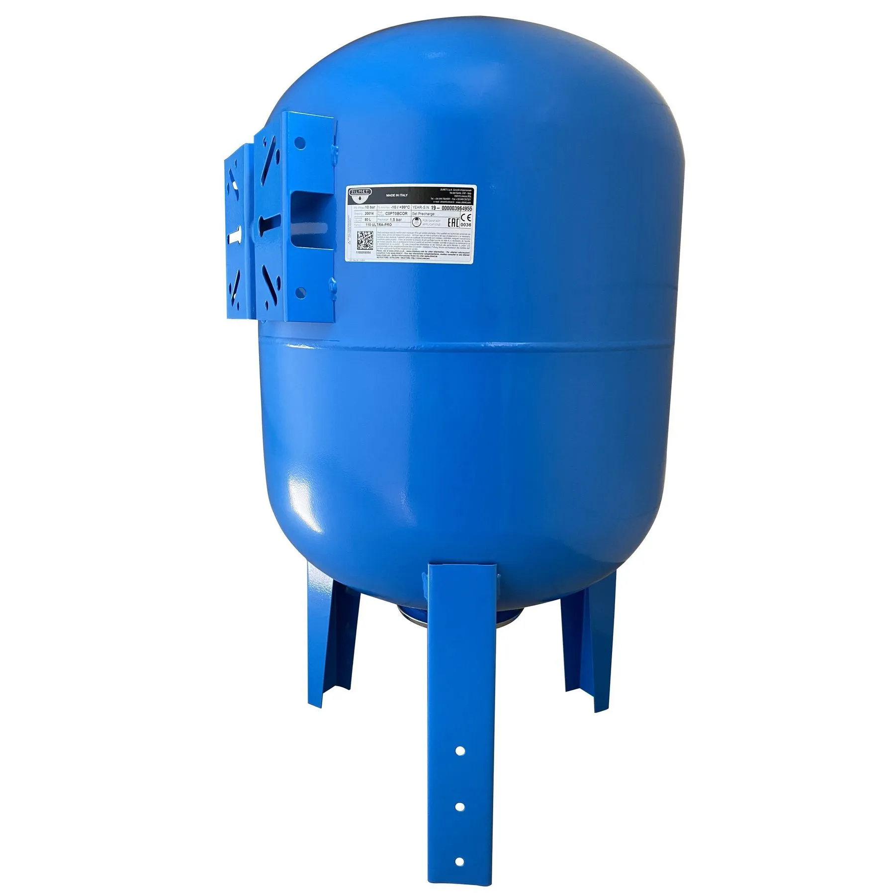 Гідроакумулятор 80л ZILMET Ultra-Pro 10 bar вертикальний - Фото 2