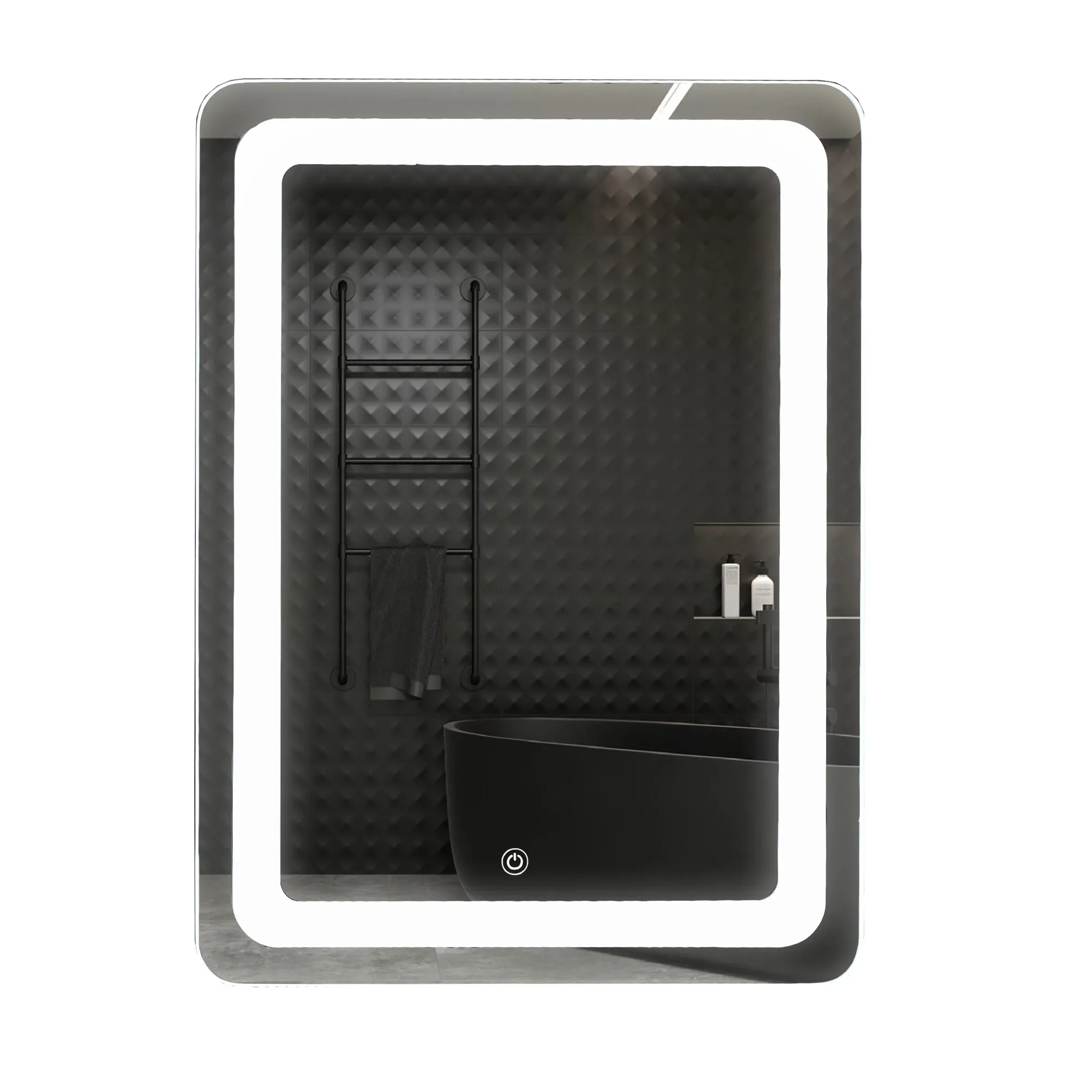 Зеркало UNIO MRR-04 SQR-RA-S 600 x 800 mm LED FL с сенсором - Фото 2