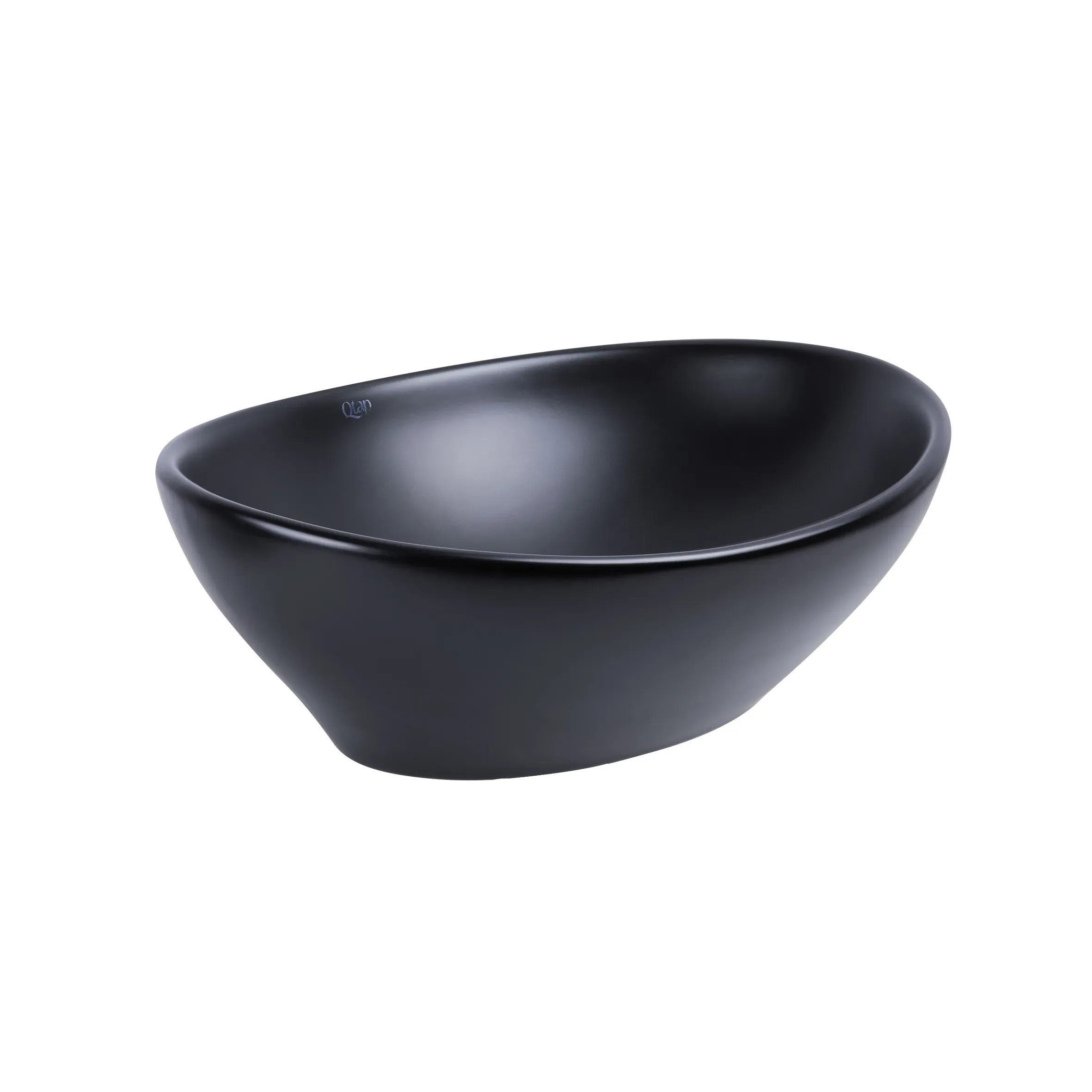 Раковина-чаша Qtap Dove 410х335х145 Matt black с донным клапаном QT063078MBMB - Фото 4