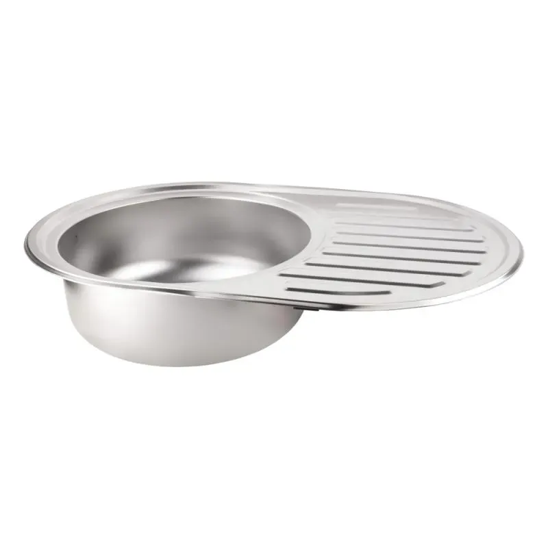 Врезная мойка Lidz 7750 Micro Decor (0.6 мм) - Фото 5