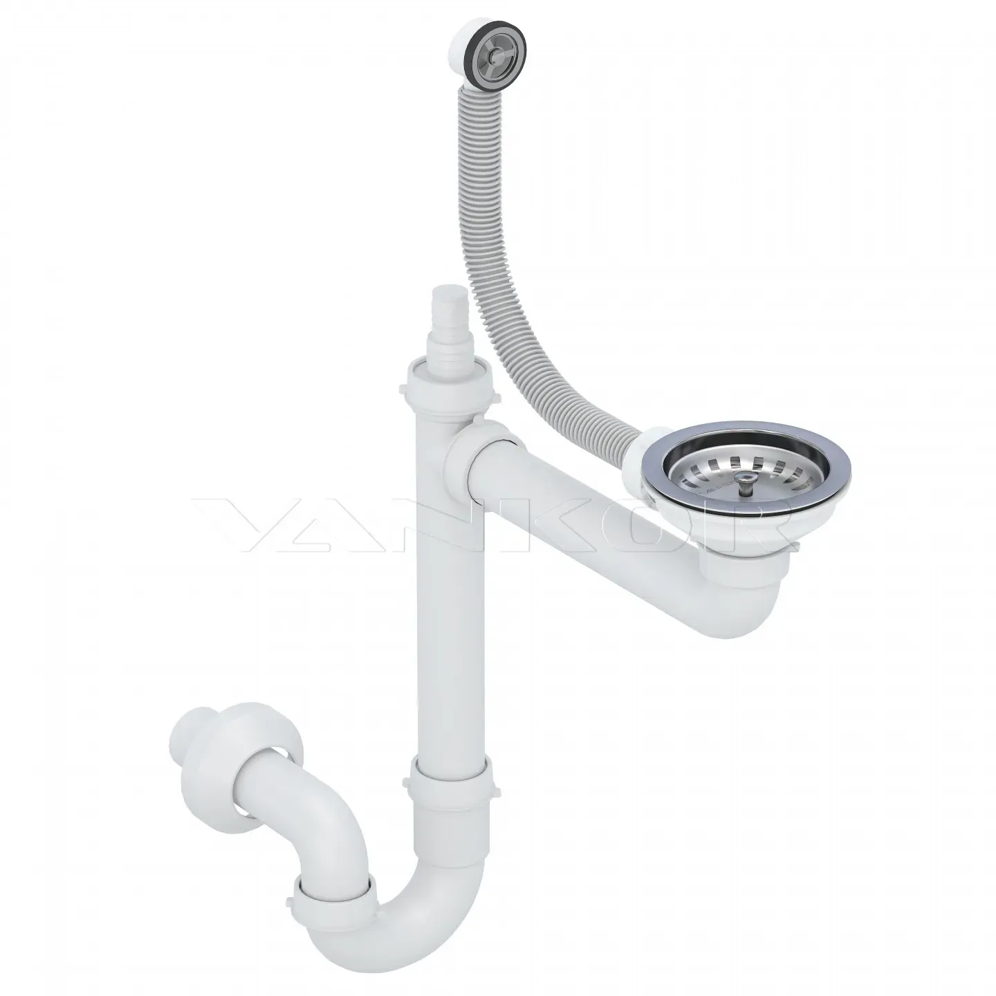 Кухонна мийка VANKOR Easy EMP 02.62 Beige + сифон VANKOR - Фото 4