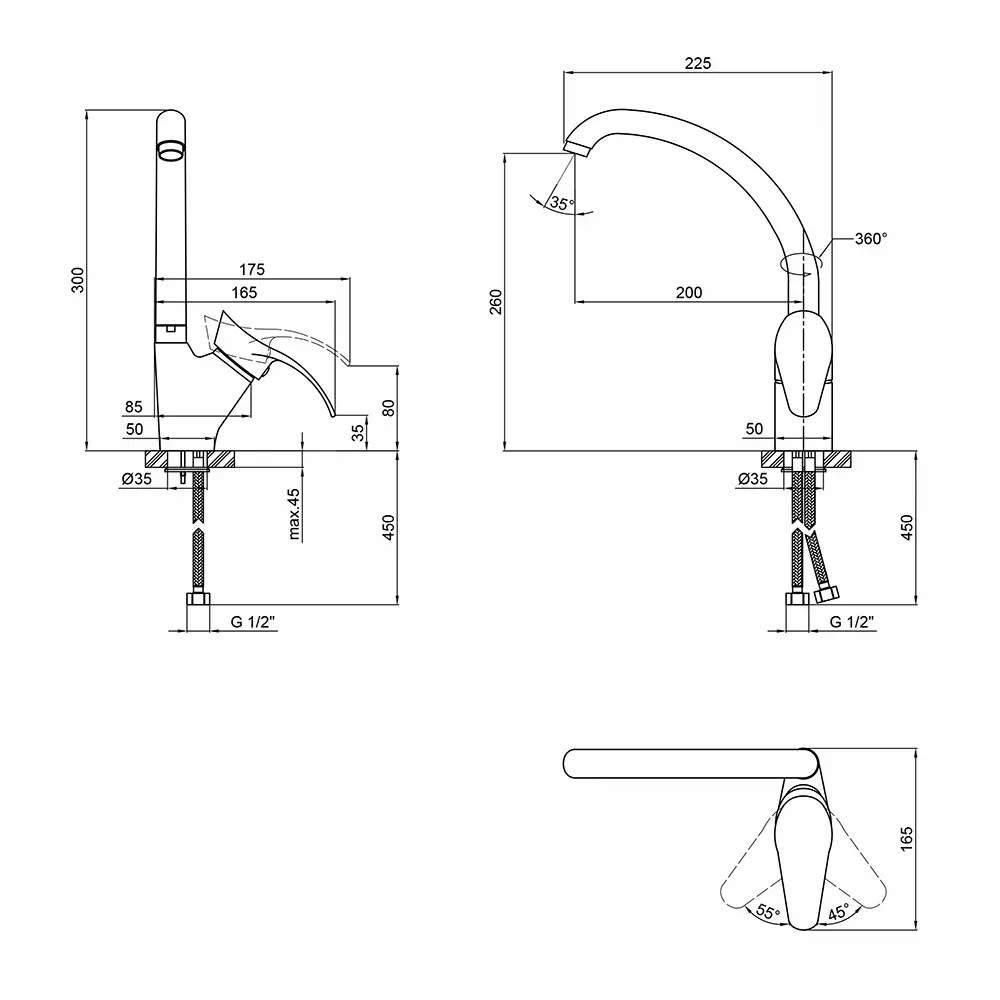 Змішувач для кухні Q-tap Eris WHI 007 - Фото 2