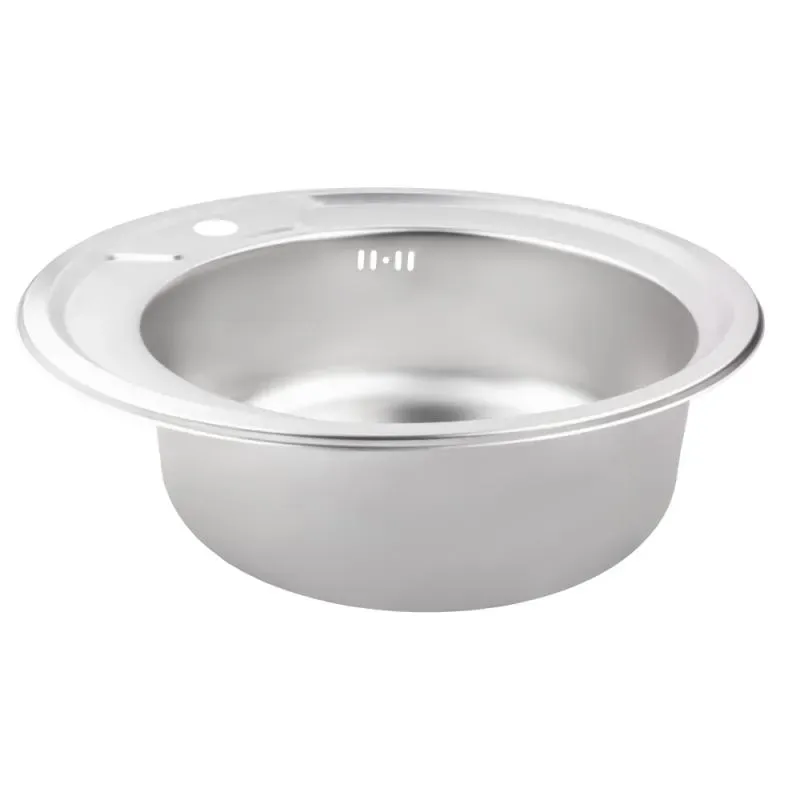 Врезная мойка Lidz 490-A Micro Decor (0.8 мм) - Фото 5