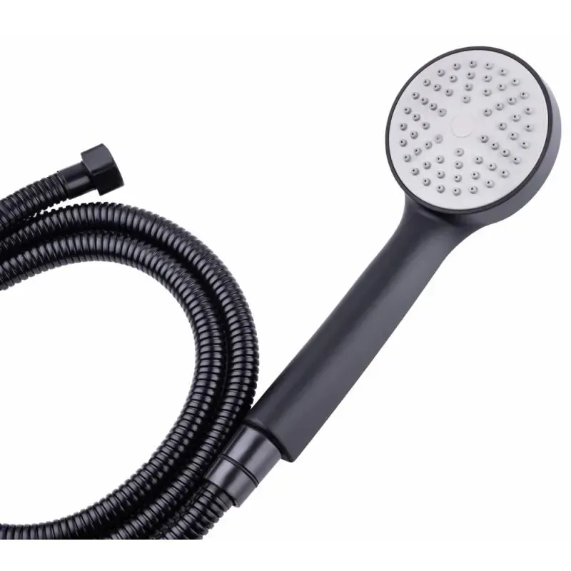 Смеситель для ванны Lidz Nicole 006 с поворотным изливом (c душевым гарнитуром) (k35) LDNIC006BLA35180 Black - Фото 4