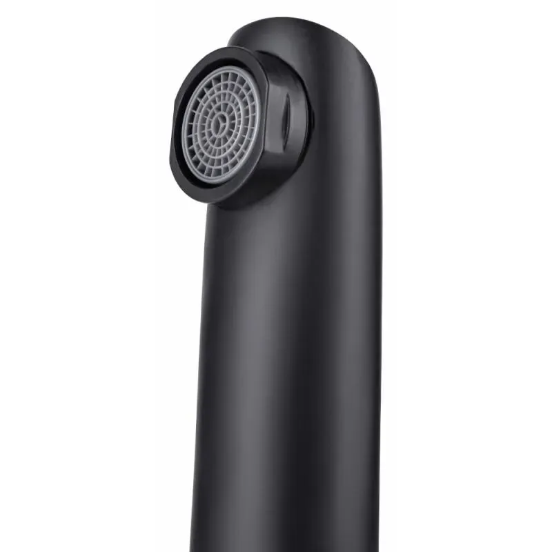 Смеситель для ванны Lidz Nicole 006 с поворотным изливом (c душевым гарнитуром) (k35) LDNIC006BLA35180 Black - Фото 3